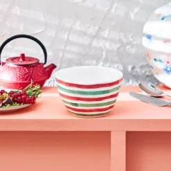 Primavera Stoneware Bowl, 13cm, Stripes Bowls