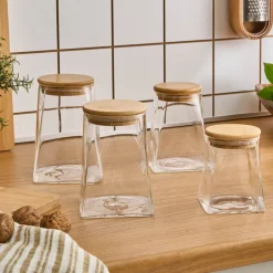 Sale Prism 4-Piece Storage Container, Transparent Storage Containers