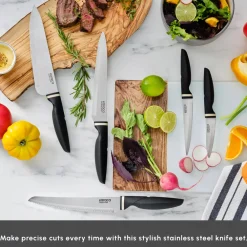 Proofcut 5-Piece Knife Block Set, Black Knife Sets