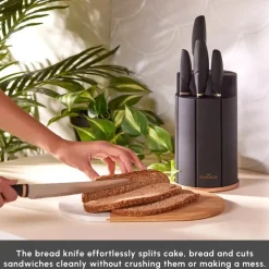 Proofcut 5-Piece Knife Block Set, Black Knife Sets
