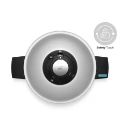 Hot Quick and Safe 2-Piece Stainless Steel Induction Pressure Cooker Set, 4L+6L, Black Silver Pressure Cooker|Induction Cookware