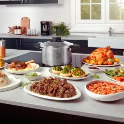 Hot Quick and Safe 2-Piece Stainless Steel Induction Pressure Cooker Set, 6L+8L Pressure Cooker