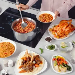 Hot Quick and Safe 2-Piece Stainless Steel Induction Pressure Cooker Set, 6L+8L Pressure Cooker