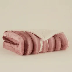 New Rabbit Sherpa Blanket, 150x200cm, Single, Throws & Blankets