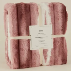 New Rabbit Sherpa Blanket, 150x200cm, Single, Throws & Blankets