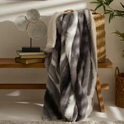 Discount Rabbit Powder Sherpa Blanket, 130x150cm, Single, Grey Throws & Blankets