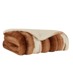 Sale Rabbit Sherpa Blanket, 150x200cm, Single, Brown Throws & Blankets