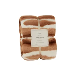 Sale Rabbit Sherpa Blanket, 130x150cm, Single, Brown Throws & Blankets