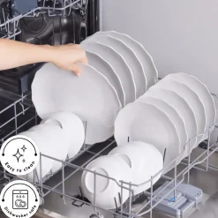 Clearance Rafaela 53-Piece Porcelain Dinner Set for 12 People, White See All Dinner Sets|Porcelain Dinner Sets