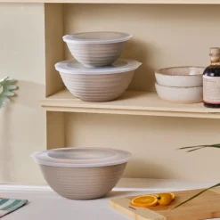 Best Raffini 3 Piece Storage Container, Brown Storage Containers