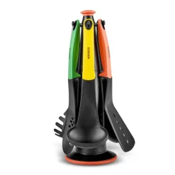 New Rainbow 7-Piece Kitchen Utensil Set with Stand, Multi Kitchen Utensils