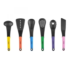 New Rainbow 7-Piece Kitchen Utensil Set with Stand, Multi Kitchen Utensils