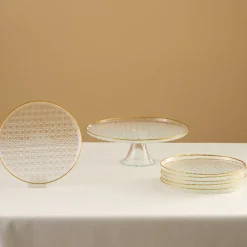 Rattan 7-Piece Serveware Set for 6 People, See All Serveware Sets|Glass Serveware Sets