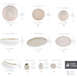 Online Red Carpet Collection Earth Collection New Cupid 59-Piece Dinner Set for 12 People, Beige White See All Dinner Sets|Stoneware Dinner Sets