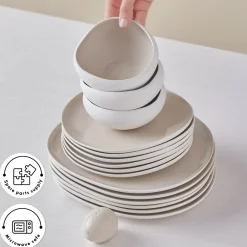 Online Red Carpet Collection Earth Collection New Cupid 59-Piece Dinner Set for 12 People, Beige White See All Dinner Sets|Stoneware Dinner Sets