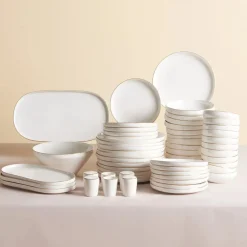 Sale Red Carpet Collection Stream Bone China New Saturn 59-Piece Dinner Set for 12 People, White See All Dinner Sets|Bone China Dinner Sets