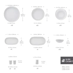 Sale Red Carpet Collection Stream Bone China New Saturn 59-Piece Dinner Set for 12 People, White See All Dinner Sets|Bone China Dinner Sets