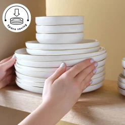 Sale Red Carpet Collection Stream Bone China New Saturn 59-Piece Dinner Set for 12 People, White See All Dinner Sets|Bone China Dinner Sets