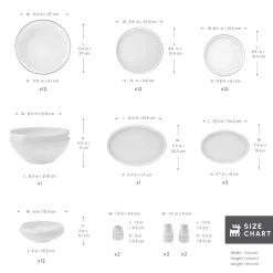 Red Carpet Collection Stream Bone China New Sunset 59-Piece Dinner Set for 12 People, Platinum White See All Dinner Sets|Bone China Dinner Sets