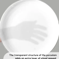 Red Carpet Collection Stream Bone China New Sunset 59-Piece Dinner Set for 12 People, Platinum White See All Dinner Sets|Bone China Dinner Sets