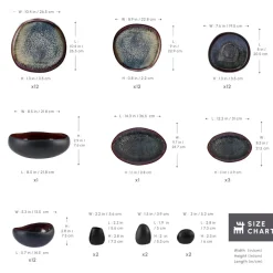 Online Red Carpet Collection Earth Collection New Galactic Reactive Glaze 59-Piece Dinner Set for 12 People, Black See All Dinner Sets|Reactive Glaze Dinner Sets