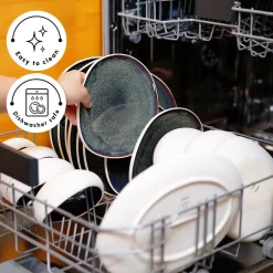 Sale Red Carpet Collection Earth Collection New Galactic Reactive Glaze 59-Piece Dinner Set for 12 People, White See All Dinner Sets|Reactive Glaze Dinner Sets