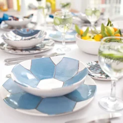 Refikadan Ceramic Pasta Bowl Set, 4 Piece, 20cm, Multi Pasta Bowls