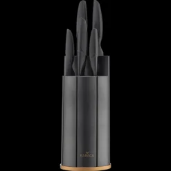 Clearance Retro 5 Piece Knife Block Set, Anthracite Knife Sets