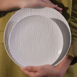 Outlet Ripple 12-Piece Porcelain Dinner Set for 4 People, White See All Dinner Sets|Porcelain Dinner Sets