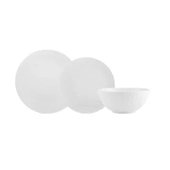 Outlet Ripple 12-Piece Porcelain Dinner Set for 4 People, White See All Dinner Sets|Porcelain Dinner Sets