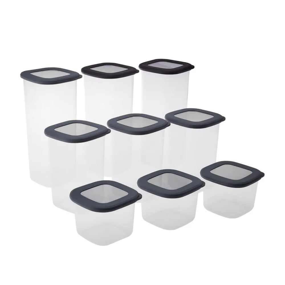 New Rise 9-Piece Storage Container, Anthratice Storage Containers