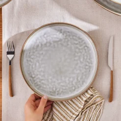 Best Rixton Ceramic Dinner Plate, 27cm, Beige Dinner Plates