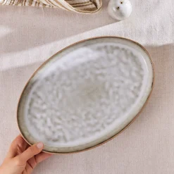 Outlet Rixton Ceramic Serving Platter, 35,5cm, Beige Serving Platters