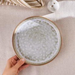 New Rixton Ceramic Side Plate, 22cm, Beige Side Plates