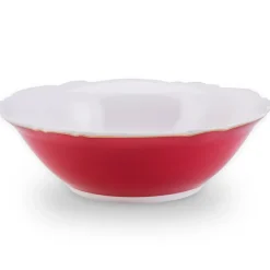 New Romantic Porcelain Bowl, 14cm, Red White Bowls