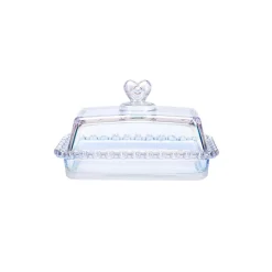 Rory Glass Butter Dish 17cm, Transparent Bowls