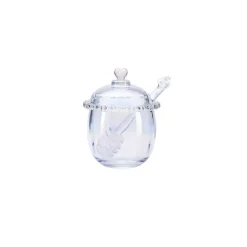 Outlet Rory Glass Honey Pot, 9cm, Transparent Bowls