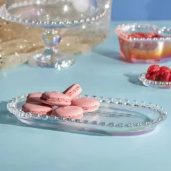 Rory Glass Serving Platter, 25cm, Transparent Serving Platters