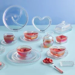 Best Rory Glass Tea Cup and Saucer, 200ml, Transparent Tea Set