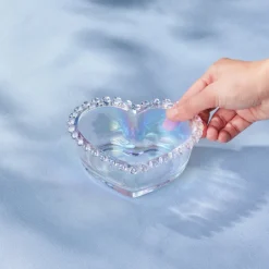 Best Rory Heart Glass CerealSoup Bowl, 13cm, Transparent Bowls