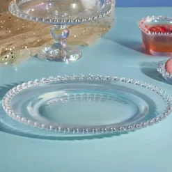 Sale Rory Heart Glass Dinner Plate, 27cm, Transparent Dinner Plates