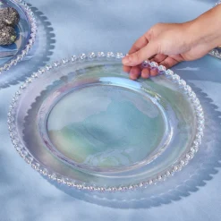 Sale Rory Heart Glass Dinner Plate, 27cm, Transparent Dinner Plates