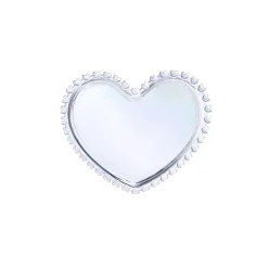Clearance Rory Heart Glass Side Plate, 18cm, Transparent Side Plates