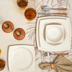 Outlet Royal Lace 24-Piece Porcelain Dinner Set for 6 People, White See All Dinner Sets|Porcelain Dinner Sets