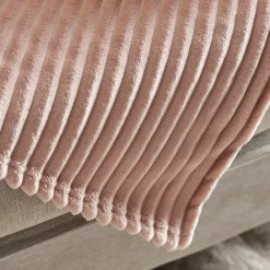 Ruby Stripe Wellsoft Blanket, Double, Pink Throws & Blankets