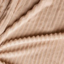 Clearance Ruby Stripe Wellsoft Blanket, Double, Ecru Throws & Blankets