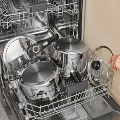 Discount Ruggersteel 4-Piece Stainless Steel Induction Pressure Cooker Set, 4L+6L, Pressure Cooker