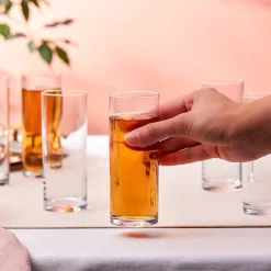 New Saki 6-Piece Highball Glass Set, 195ml, Transparent Highball Glasses