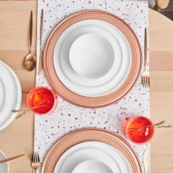 Best Salvare 18-Piece Bone China Dinner Set for 6 People, White See All Dinner Sets|Bone China Dinner Sets