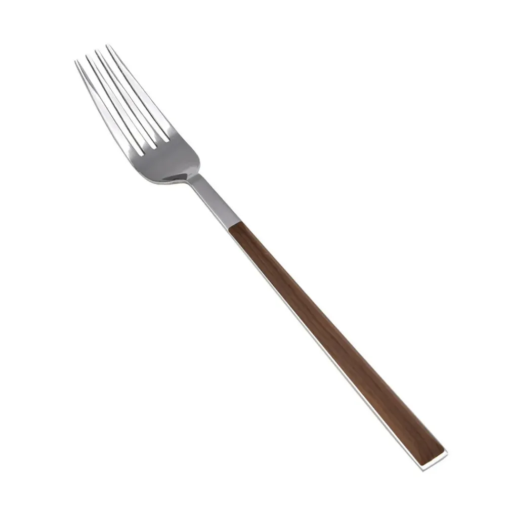 Clearance Salzburg Stainless Steel Table Fork, 21cm, Brown Mix And Match Cutlery